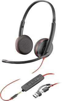 Poly Blackwire 3225 Schnurgebundenes Headset – Noise Cancelling-Mikrofon