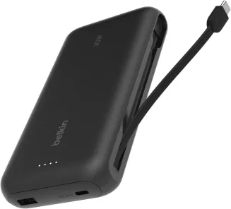 Belkin Portable Powerbank zum Schnellladen mit integriertem Kabel 20K PD 30 W,