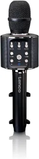 Lenco BMC-090 - Karaoke-Mikrofon - Bluetooth V4.2, Smartphone Halterung, schwarz