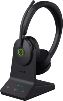 Yealink WH68 ANC DECT Kabelloses Headset mit Mikrofon, 4X AI-Mic mit Geräuschunt