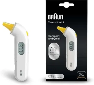 Braun ThermoScan 3 IRT3030WE – neu, OVP leicht beschädigt, 1-Sekunden-Messung