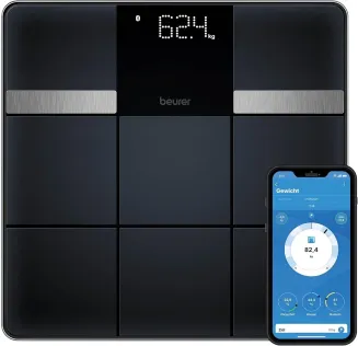 Beurer BF 450 Personenwaage Mit App-Anbindung via Bluetooth, Körperfettwaage Dig