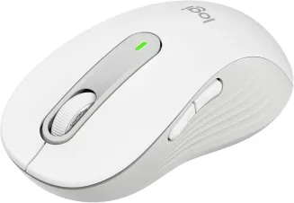 LOGITECH Signature M650 L Kabellose Maus - für große Hände, Leise Klicks - Weiß