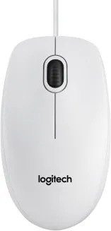Logitech B100 Maus Kabel USB-Anschluss 800 DPI Optisch 3 Tasten PC/Mac weiß