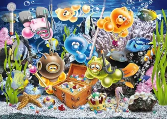 Ravensburger Puzzle 12001427 - Gelini im Unterwasserspaß - 1000 Teile Puzzle OVP