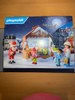 Playmobil 71472 Weihnachtsstand mit Weihnachtsmann – Neu OVP Verpackung beschädi