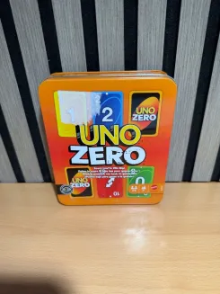 UNO Zero Kartenspiel Mattel in Metalldose – Familienspiel 2-8 Spieler
