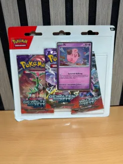Pokémon Gewalten der Zeit 3er Blister Deutsch mit Pii Promo OVP