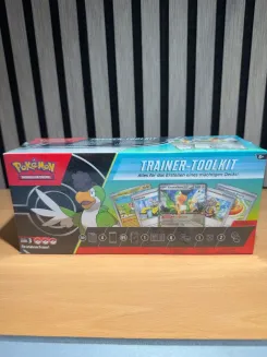 Pokémon Trainer Toolkit Krawalloro ex Deutsch NEU OVP 4 Booster 65 Hüllen