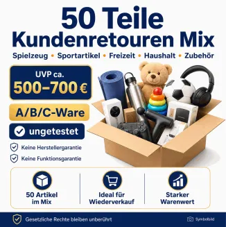 50 Teile Amazon Kundenretouren Mix Spielzeug Sport Restposten B Ware UVP 500-700