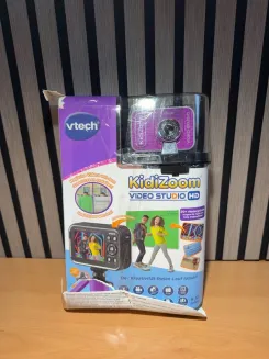 Vtech Kidizoom Video Studio HD blau – Kinderkamera mit Greenscreen, Stativ