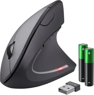 Trust Verto Kabellose Vertikale Maus – Ergonomische 60° Ausrichtung, 800–1600 DP