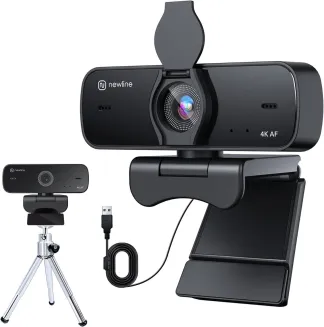 N newline PC Webcam 4k/30fps mit 2 Mikrofonen mit Rauschunterdrückung, Autofokus