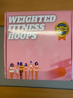 Weighted Fitness Hoops Hula Hoop 24 Segmente Massagenoppen Verstellbar Blau Neu